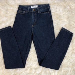 American Apparel dark wash denim jeans